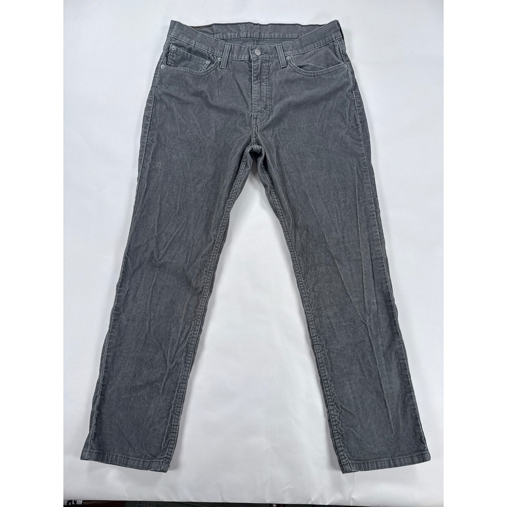 Levi's Mens 511 Slim Fit Corduroy Pants 34x29 Charcoal Grey Five Pocket Casual